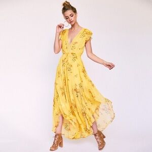 Rahi Cali Yellow Floral Maxi Dress